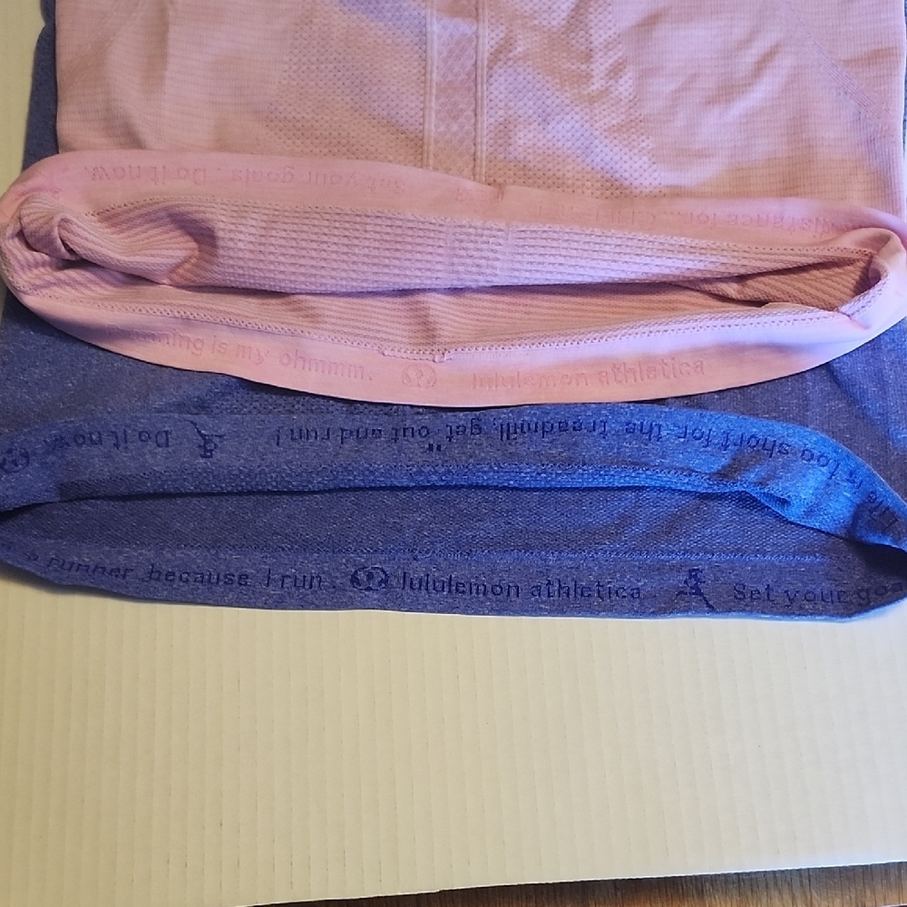2 Lululemon Racerback Tank Tops Pink/Blue - Picture 7 of 9